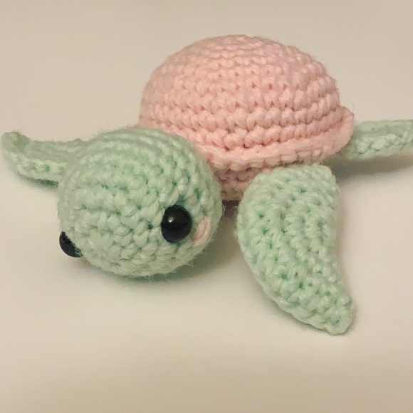 Crochet turtle plush amigurumi handmade